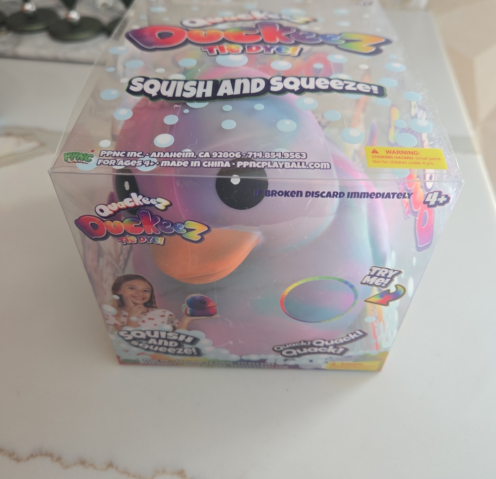 Quackeez Squish and Squeeze Toy - Tye Dyed